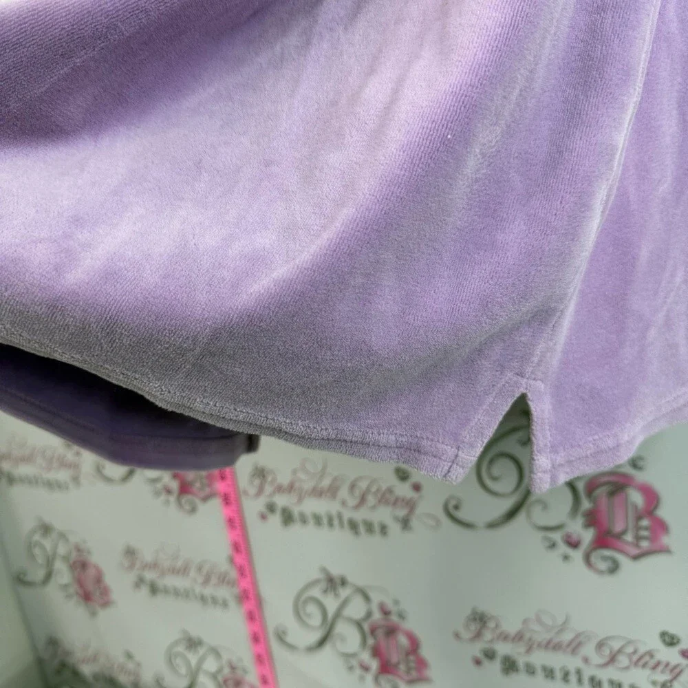 Juicy Couture mini dress terry cloth towel Lavender Smocked Tube ribbon tie up - Picture 6 of 13